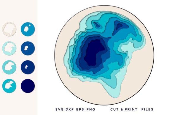 3D Blue Wave, Ocean Depths Multi Layers: A New Dimension in Visual Expression and Digital Experience