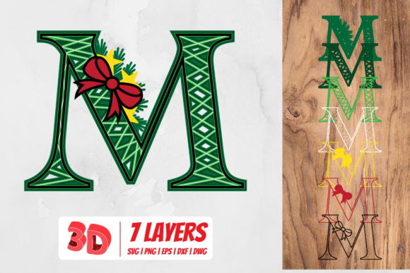 3D Christmas Letter M: A Festive Design Element with Unexpected Versatility