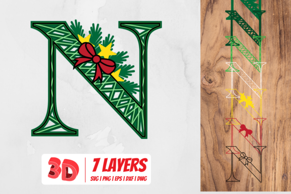 3D Christmas Letter N: A Distinctive Decorative Element for Holiday Displays
