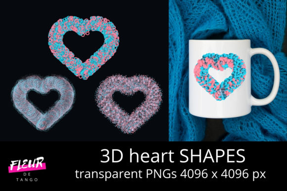 3D Heart Shapes Cliparts Vol.3: A Creative Resource for Designers, Educators, and Everyday Users