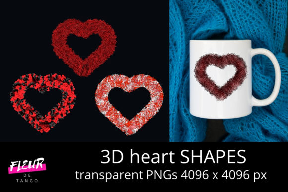 3D HEART Shapes PNG Cliparts Vol.11: Precision, Versatility, and Real-World Integration for Visual Design