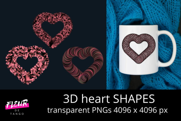 3D HEART Shapes PNG Cliparts Vol.30: Precision, Versatility, and Real-World Design Impact