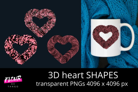 3D HEART Shapes PNG Cliparts Vol.31: Strategic Visual Assets for Purpose-Driven Communication