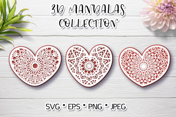 3D Hearts Mandala SVG: A Versatile Digital Asset for Creative Expression and Functional Design