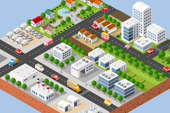 3D Isometric Three-dimensional City: A Practical Tool for Visual Planning and Communication