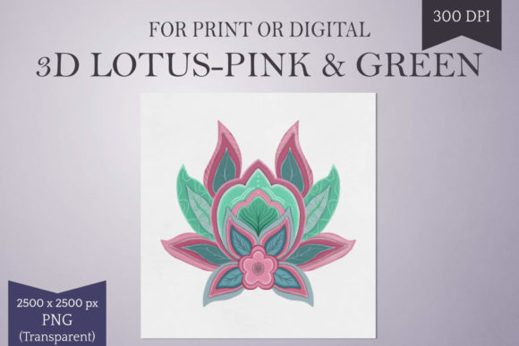 3D Lotus Illustration in Greens and Pinks: Meaning, Design Impact, and Creative Applications