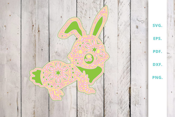3D Multi Layer Bunny out of Mandala 2
