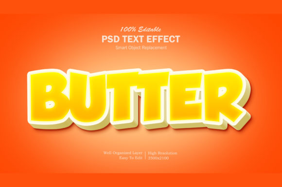 Butter Yellow Color 3D Text Effect: Warmth, Depth, and Visual Impact in Digital Design