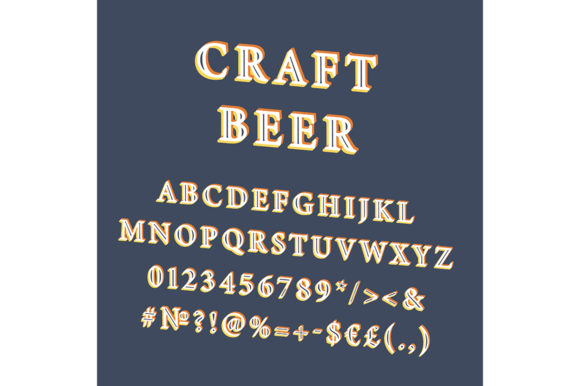 Craft Beer Vintage 3D Vector Alphabet: Design That Pours Personality