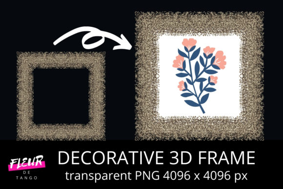 Decorative 3D Square Frame Clipart V.12: Precision, Versatility, and Modern Visual Workflow