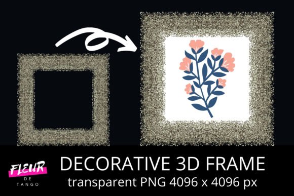 Decorative 3D Square Frame Clipart V.14: A Quietly Versatile Tool for Real Projects