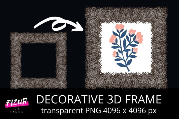 Decorative 3D Square Frame Clipart V.34: When Precision, Style, and Compatibility Align