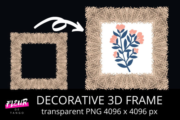 Decorative 3D Square Frame Clipart V.40: Where Visual Polish Meets Practical Design