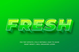 Fresh 3D Text Effect Mockup: Elevating Visual Communication with Realistic Depth