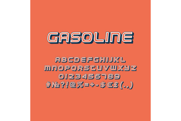 Gasoline Vintage 3D Vector Alphabet Set: A Creative Powerhouse for Designers and Brands