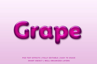 Grape Liquid 3D Text Effect Mockup