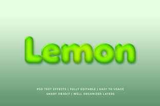 Lemon Liquid 3D Text Effect Mockup