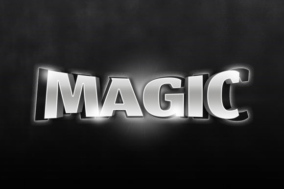 Magic Text Effect in 3D Style