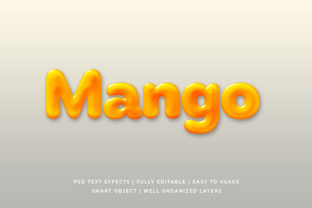 Mango Liquid 3D Text Effect Mockup