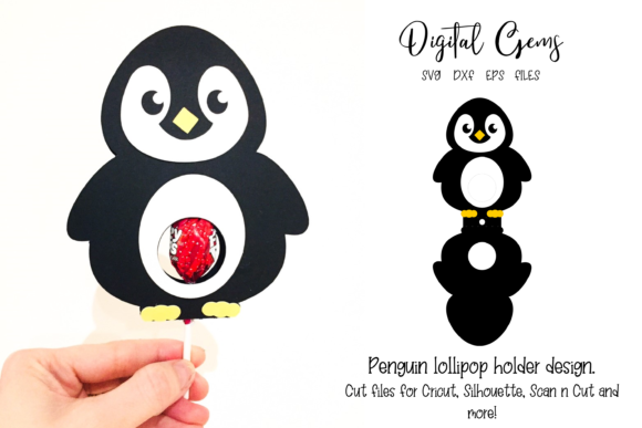 Penguin Lollipop Holder Design