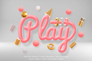 Play Scene 3D Text Effect Mockup: Bring Your Typography to Life With Realistic Depth