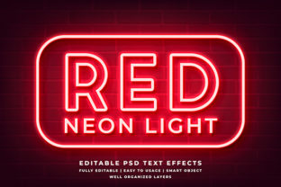 Red Neon 3D Text Effect Mockup: Bring Bold, Eye-Catching Typography to Life