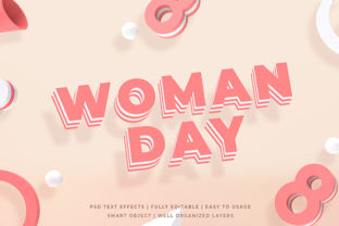 Woman Day 3D Text Effect Mockup: Elevate Your Celebratory Designs with Realism and Impact