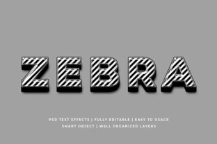 Zebra 3d Text Effect Mockup: Elevate Branding With Realistic, Ready-to-Use Visuals